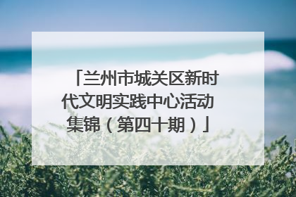 兰州市城关区新时代文明实践中心活动集锦（第四十期）
