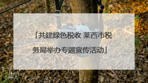 共建绿色税收 莱西市税务局举办专题宣传活动