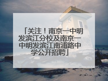 关注！南京一中明发滨江分校及南京一中明发滨江南浦路中学公开招聘