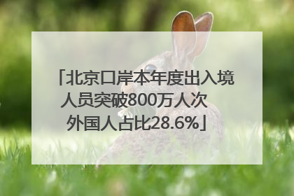 北京口岸本年度出入境人员突破800万人次 外国人占比28.6%