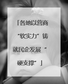 各地以营商“软实力”铸就民企发展“硬支撑”
