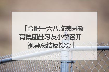合肥一六八玫瑰园教育集团赴习友小学召开视导总结反馈会