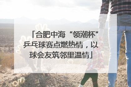 合肥中海“领潮杯”乒乓球赛点燃热情，以球会友筑邻里温情