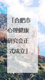 合肥市心理健康研究会正式成立