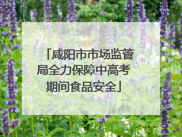 咸阳市市场监管局全力保障中高考期间食品安全