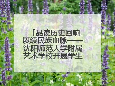 品读历史回响 赓续民族血脉——沈阳师范大学附属艺术学校开展学生主题教育活动