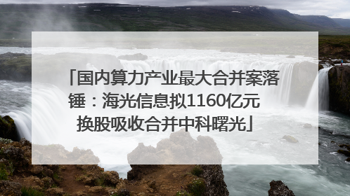 国内算力产业最大合并案落锤：海光信息拟1160亿元换股吸收合并中科曙光