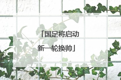国足将启动新一轮换帅
