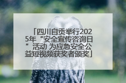 四川自贡举行2025年“安全宣传咨询日”活动 为应急安全公益短视频获奖者颁奖