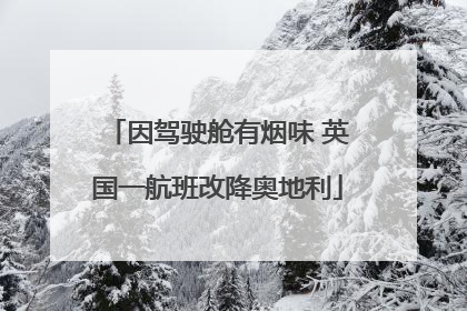 因驾驶舱有烟味 英国一航班改降奥地利