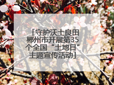 守护沃土良田 郴州市开展第35个全国“土地日”主题宣传活动