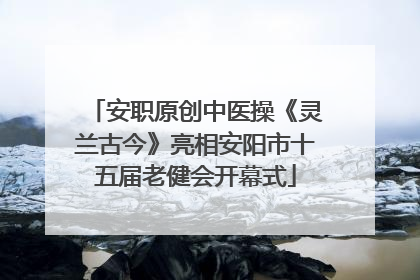 安职原创中医操《灵兰古今》亮相安阳市十五届老健会开幕式