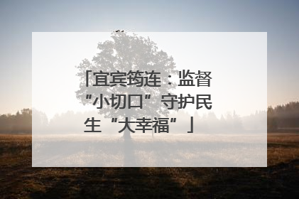 宜宾筠连：监督“小切口”守护民生“大幸福”