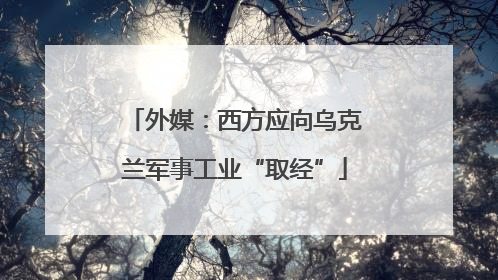 外媒：西方应向乌克兰军事工业“取经”