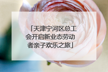 天津宁河区总工会开启新业态劳动者亲子欢乐之旅