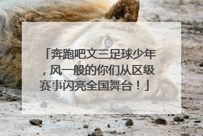 奔跑吧文三足球少年，风一般的你们从区级赛事闪亮全国舞台！