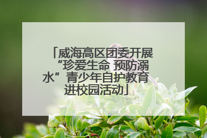 威海高区团委开展“珍爱生命 预防溺水”青少年自护教育进校园活动