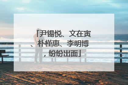 尹锡悦、文在寅、朴槿惠、李明博，纷纷出面