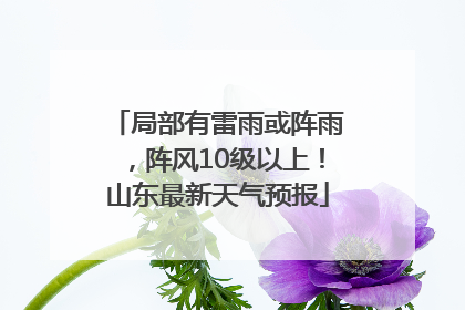 局部有雷雨或阵雨，阵风10级以上！山东最新天气预报