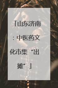 山东济南：中医药文化市集“出摊”