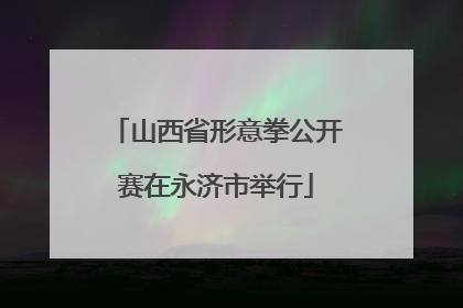 山西省形意拳公开赛在永济市举行
