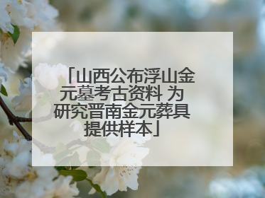山西公布浮山金元墓考古资料 为研究晋南金元葬具提供样本