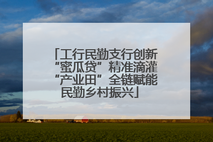 工行民勤支行创新“蜜瓜贷”精准滴灌“产业田”全链赋能民勤乡村振兴