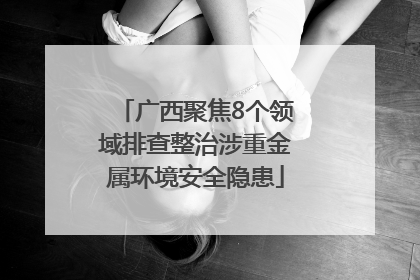广西聚焦8个领域排查整治涉重金属环境安全隐患