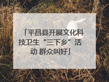 平昌县开展文化科技卫生“三下乡”活动 群众叫好