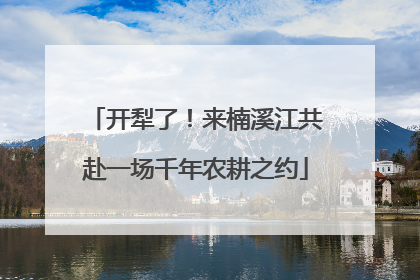 开犁了！来楠溪江共赴一场千年农耕之约