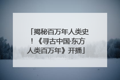 揭秘百万年人类史！《寻古中国·东方人类百万年》开播