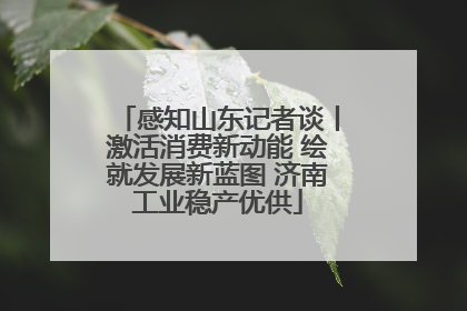 感知山东记者谈丨激活消费新动能 绘就发展新蓝图 济南工业稳产优供