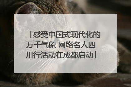 感受中国式现代化的万千气象 网络名人四川行活动在成都启动
