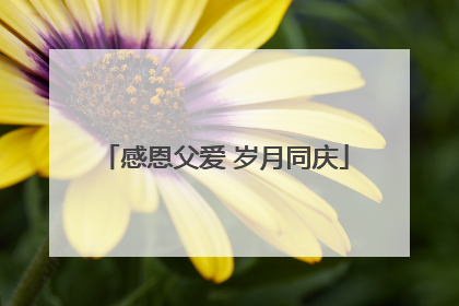 感恩父爱 岁月同庆