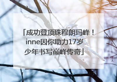 成功登顶珠穆朗玛峰！inne因你助力17岁少年书写巅峰传奇