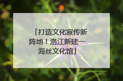打造文化宣传新阵地！洛江新建一海丝文化馆