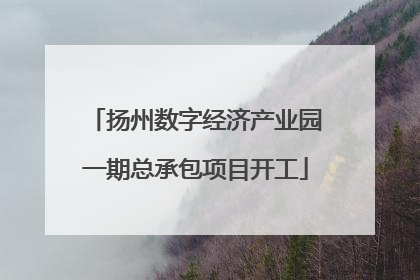 扬州数字经济产业园一期总承包项目开工