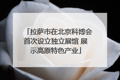 拉萨市在北京科博会首次设立独立展馆 展示高原特色产业
