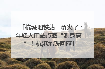 杭城地铁站一幕火了：年轻人用站点图“测身高”！杭港地铁回应