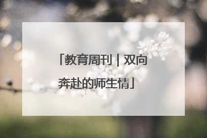 教育周刊｜双向奔赴的师生情