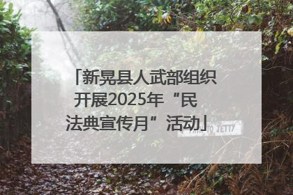新晃县人武部组织开展2025年“民法典宣传月”活动