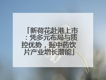 新荷花赴港上市：凭多元布局与质控优势，掘中药饮片产业增长潜能