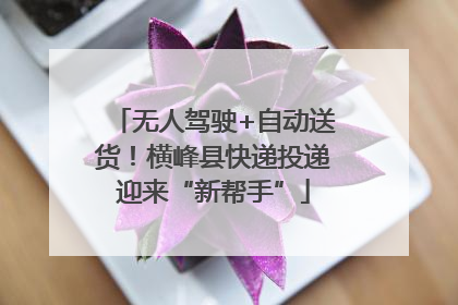无人驾驶+自动送货！横峰县快递投递迎来“新帮手”