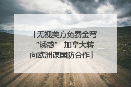 无视美方免费金穹“诱惑” 加拿大转向欧洲谋国防合作