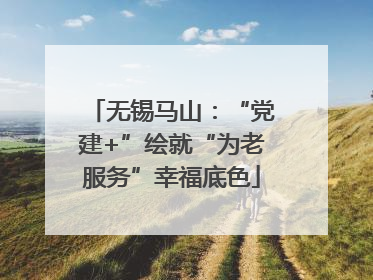 无锡马山：“党建+”绘就“为老服务”幸福底色