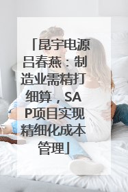 昆宇电源吕春燕：制造业需精打细算，SAP项目实现精细化成本管理