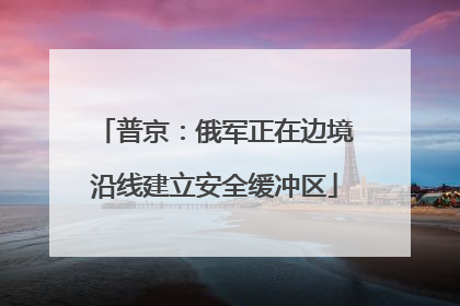 普京：俄军正在边境沿线建立安全缓冲区