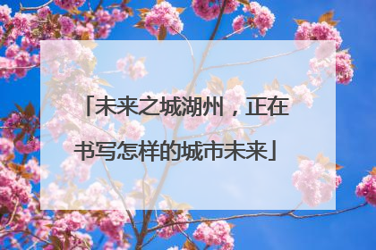 未来之城湖州，正在书写怎样的城市未来