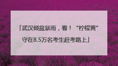 武汉倾盆暴雨，看！“柠檬黄”守在8.5万名考生赶考路上