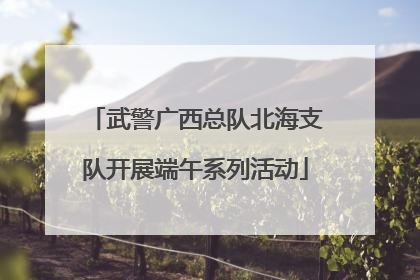 武警广西总队北海支队开展端午系列活动